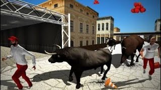 Buffalo Simulation GamesBull Vs city civilian Fighting [upl. by Wit]