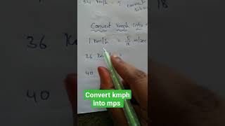 How to convert kmph into mps with examples SS Maths Hub [upl. by Jestude]