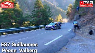 rallye MonteCarlo 2022 ES7 Guillaumes Péone Valberg flat out full attack [upl. by Eibbob]