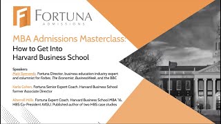 MBA Admissions Masterclass How To Get Into Harvard Business School [upl. by Anirret683]