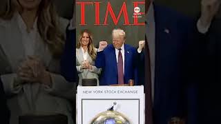 Presidentelect Trump rings opening bell at New York Stock Exchange [upl. by Soutor]