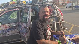 BLACKPOOL CRAZIEST MAD MAX VEHICLE MAKER FROM JUNK AND SCRAP madmax BLACKPOOL viralvideo [upl. by Eanram155]