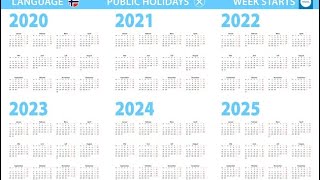 wow 20202025 Calendar Month of the Year for the year history calendars [upl. by Solly]