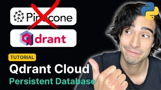 Langchain  Qdrant Cloud  Pinecone FREE Alternative 20GB  Tutorial [upl. by Lyford]