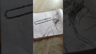 Chainsaw man drawing subscribe to my channel please [upl. by Ynatil]