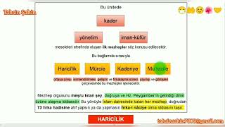 Mezhepler Tarihi  Hariciyye Mürciye Kaderiyye Mutezile  1 [upl. by Drallim981]