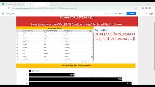 How to use COALESCE function using Calculated Field in Looker  How to get another column value [upl. by Gearhart]