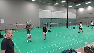 Arena Badminton club games Pomona California 10月9日24 2 Alan amp Oscar vs Edward amp Vivian [upl. by Tnahs]