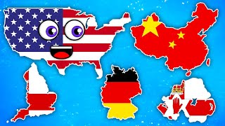 Discover The MOST Powerful Countries In The World  Geography Songs For Kids  KLT Geography [upl. by Enitselec]