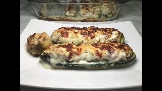 Calabacines Rellenos de Carne Gratinados con Bechamel [upl. by Nored353]