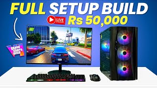 Rs 50000 Full Setup🔥Gaming PC Build in 2024 [upl. by Gwen752]