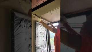 Window Sill Skimming Process Sharing skilledworkers painter shorts [upl. by Ahsaele991]