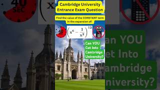 Can You Solve The Cambridge University Entrance Exam binomialexpansion maths viralshorts [upl. by Brenza]