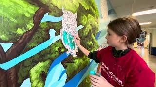 Haldane Elementary School mural 2024 [upl. by Athallia]