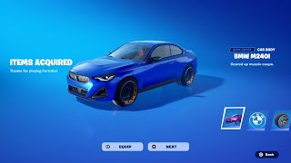 How To Get the BMW M240I Car Body NOW FREE In Fortnite BMW M240I Rocket League Car [upl. by Shaper]