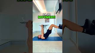 UN UNICO ESERCIZIO PER ALLENARE GAMBE GLUTEI CORE E TRICIPITI fitnessvideo allenamentoacasa fit [upl. by Ynnohj]