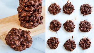 Galletas de avena y chocolate SIN HORNO ¡Muy fáciles y rápidas de hacer [upl. by Anin]