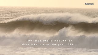 Mavericks Too Stormy to surf  JAN 5th amp 12th Swells ⛈🌊🏄🏻‍♂️🌪🌊⛈ [upl. by Galliett]