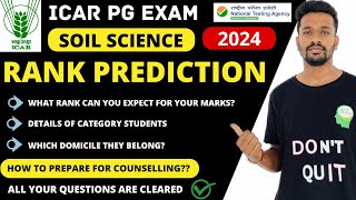 ICAR PG Exam 2024 Rank Prediction Soil Science  What will be your expected rank [upl. by Oettam409]