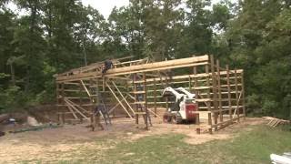 Lone Oak Buildings  Constructing a Pole Barn [upl. by Greenwood]