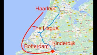 The Netherlands  Driving around the country Full Trip Haarlem Hague Rotterdam 4K [upl. by Anoek147]