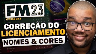 Como corrigir NOMES e CORES no FM23 Versão 234  Football Manager 2023 [upl. by Llohcin]