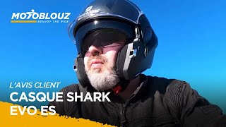 Pascal client Motoblouz présente le CASQUE SHARK EVO ES BLANK MAT [upl. by Eilssel]