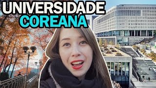 Como é uma Universidade na Coreia do Sul TOUR PELO CAMPUS 🎓 [upl. by Fabyola]