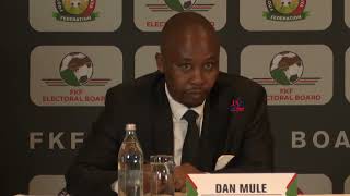 FKF Elections Board We shall conduct credible and verifiable elections [upl. by Ndnarb]