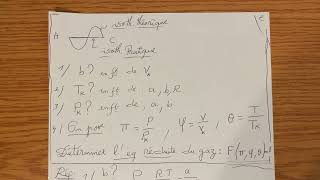 Exercice sur la thermodynamique  gaz réel [upl. by Yellhsa]