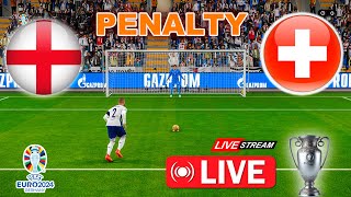 🔴LIVE  ENGLAND vs SWITZERLAND  Penalty Shootout  UEFA Euro 2024  Quarter Final  PES Gameplay [upl. by Bianchi]