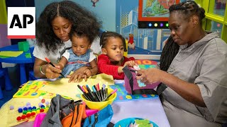 For Mothers Day Rikers Island jail gets a kidfriendly visitors room [upl. by Ojok540]