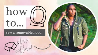 HOW TO SEW Removable Hood amp Collar  Love Notions Coda [upl. by Denzil]