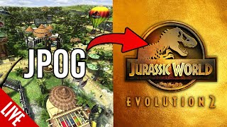 Building a JPOG Park in Jurassic World Evolution 2 LIVE [upl. by Dermot]