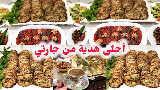 أحلى هدية من جارتي❤️روتين يوم كلو انجاز وفعاليات💪🏻حضرت غدا عجة بتشهي😋مونة الزيتون الاسودالعطون👌🏻 [upl. by Odnomor]