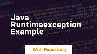 java runtimeexception example [upl. by Ahsikahs]