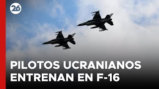 RUMANIA  Pilotos ucranianos reciben entrenamiento en aviones de combate F16 [upl. by Tann]