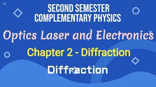 Diffraction Chapter II  Diffraction 2nd Semester complementary physics [upl. by Kwang558]