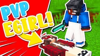 1v1ing the Best EGirl Player Minecraft Bedrock [upl. by Turnheim]