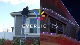 EverLights DIY Install  Color Changing Lights permanentchristmaslights [upl. by Bernadina]