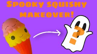 Squishy Makeover 17 Halloween Ice Cream Ghost [upl. by Ahsyak]