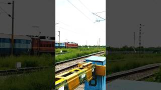 Express train at level crossing🚂 train express levelcrossing shorts railway shyamhembram [upl. by Anitsuga477]