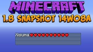 Minecraft 18 Snapshot 14w08a Hearts In Tablist amp Bugfixes [upl. by Aibar]