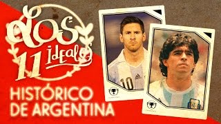 Messi Maradona y los mejores argentinos de la historia  11 ideal [upl. by Xirdnek]