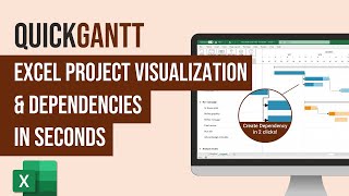 QuickGantt Excel Project Visualization amp Dependencies in Seconds  Gantt Chart Template [upl. by Ledarf311]