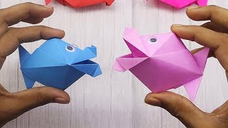 How to Make Easy Origami Paper Fish  Fold Origami Fish for Kids  Nursery Craft Ideas [upl. by Edelsten]