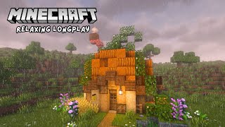 Minecraft Relaxing Longplay  Cozy Pumpkin Cottage No Commentary 121  Ep 3 [upl. by Nylauqcaj]