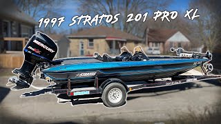 We Bought Another Old Bass Boat Did We Get Screwed  Stratos 201  Mercury Pros XS [upl. by Yllier]