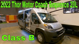 2022 Thor Motor Coach Sequence 20L RAM Promaster Walk Through [upl. by Yentruocal]