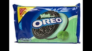 Mint Creme Oreos Unwrapping DELICIOUS [upl. by Dinsmore]